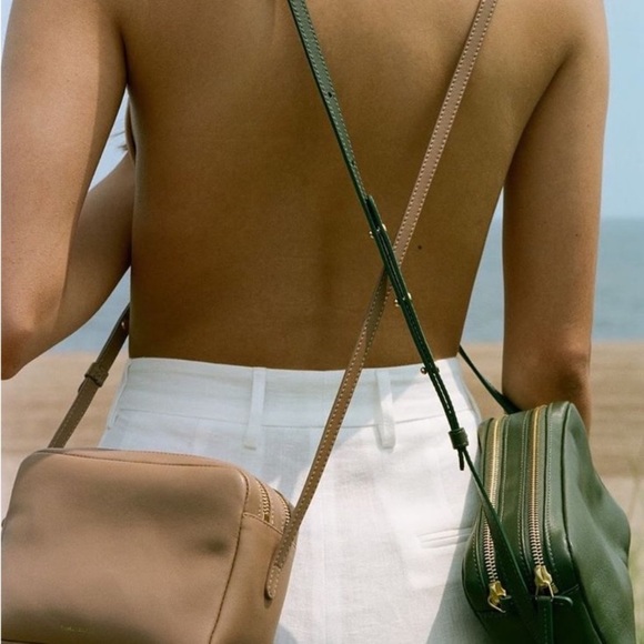 Mansur Gavriel Double Zip Leather Crossbody Bag blush pink - Picture 15 of 16